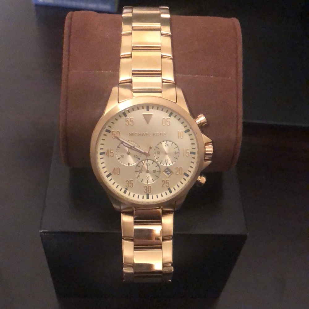 Never used gold Michael Kors watch for men!